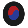 Black O with Korean colors for PhillyKo name logo
