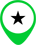 Star logo in green outline