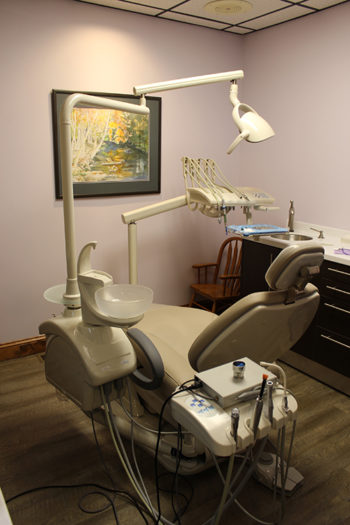 A dental treatment seat.