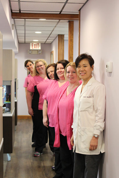 A dentist and nurses.