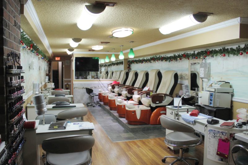 Nail salone interior.