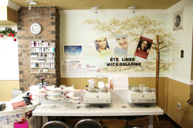 Nail salone interior.