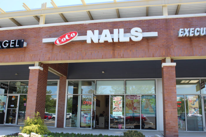 Nail salon sign.