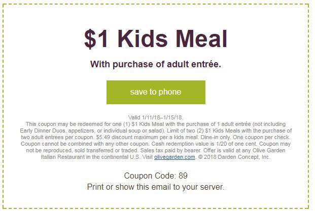 Olive Garden Kids Meal Coupon Phillyko Korean Community In Pa
