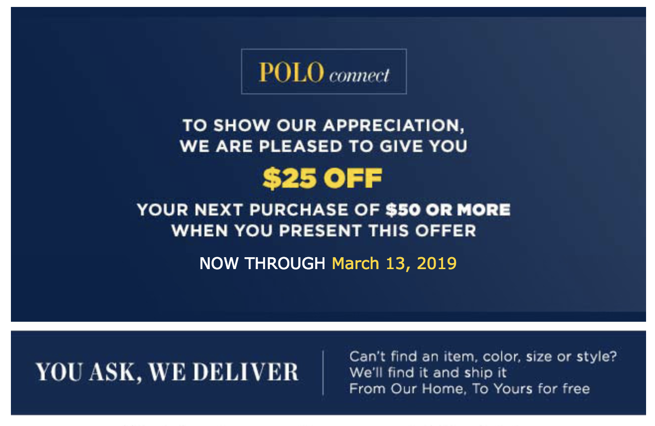 polo outlet coupon 25 off 2019